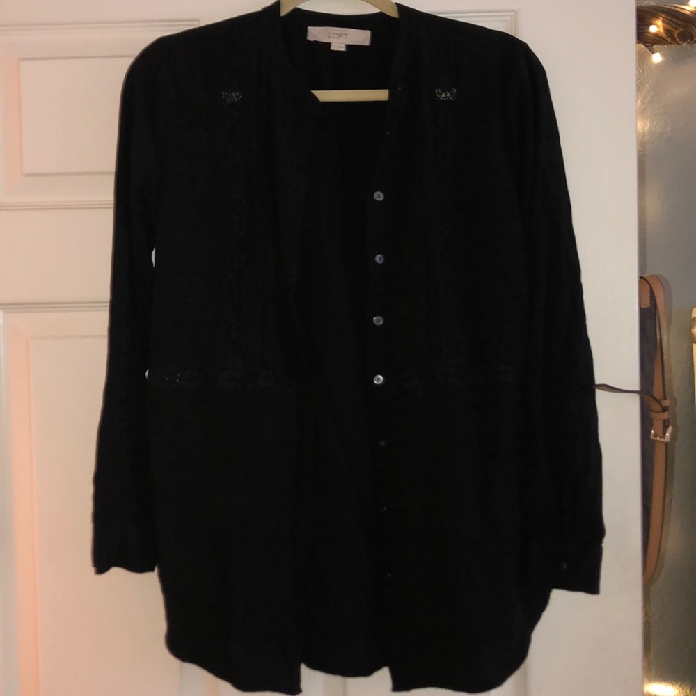 Black button down from LOFT